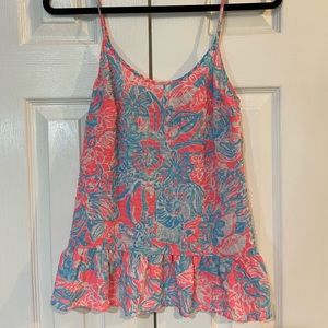 Lilly Pulitzer peplum tank XS